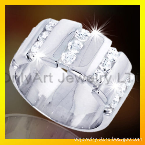 Silver Ring 2013 Fashion Jewellery Modern Jewelry with CZ Inlaid